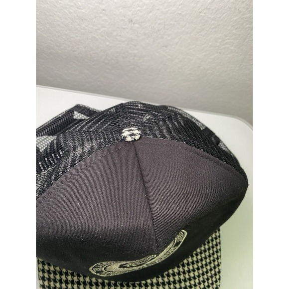 Vintage Trucker Hat Checkered Black White Texas Polygraph Investigator Snap Back - Picture 5 of 10